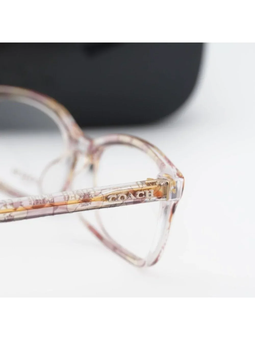 Coach HC6174F 5695 Rectangle Eyeglasses 54mm - Transparent Pink Floral Print